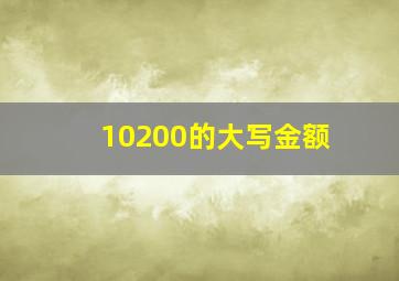 10200的大写金额