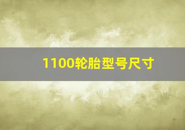 1100轮胎型号尺寸