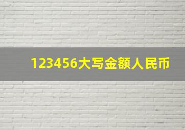 123456大写金额人民币