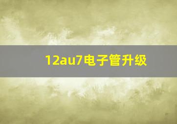 12au7电子管升级