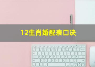 12生肖婚配表口决