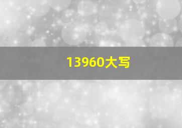 13960大写