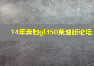 14年奔驰gl350柴油版论坛