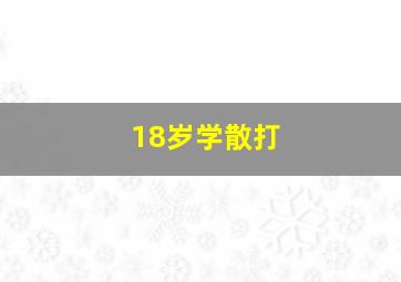 18岁学散打