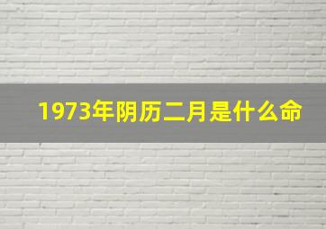 1973年阴历二月是什么命