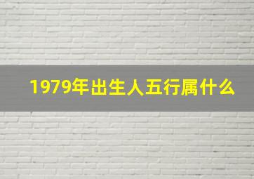 1979年出生人五行属什么