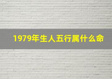 1979年生人五行属什么命