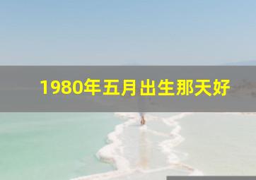 1980年五月出生那天好