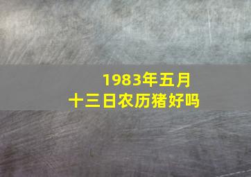 1983年五月十三日农历猪好吗