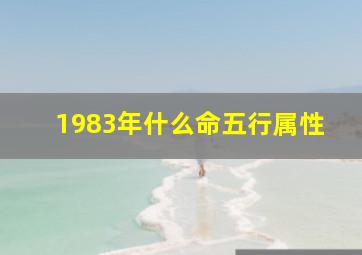 1983年什么命五行属性