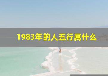 1983年的人五行属什么