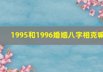 1995和1996婚姻八字相克嘛