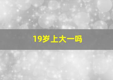 19岁上大一吗