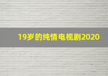 19岁的纯情电视剧2020