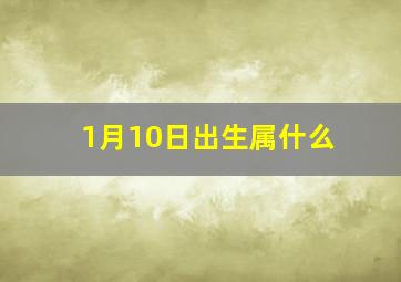 1月10日出生属什么