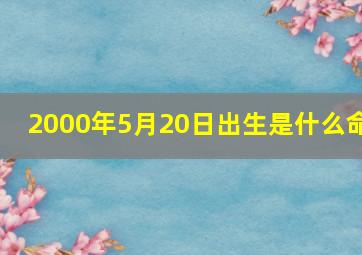 2000年5月20日出生是什么命