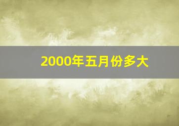 2000年五月份多大