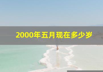 2000年五月现在多少岁