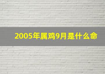 2005年属鸡9月是什么命