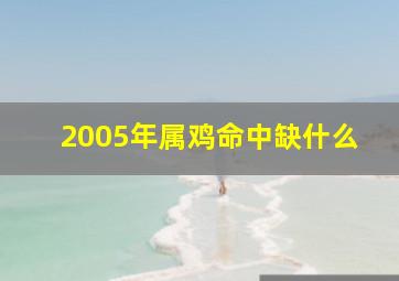 2005年属鸡命中缺什么