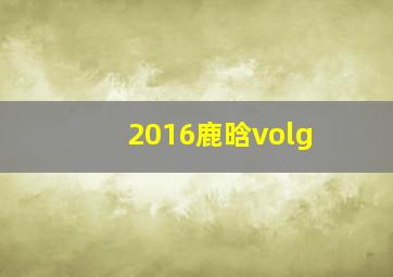 2016鹿晗volg