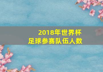 2018年世界杯足球参赛队伍人数