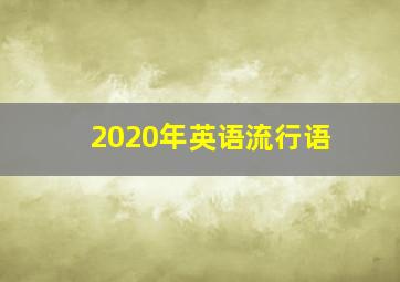 2020年英语流行语