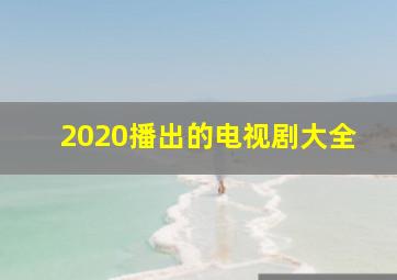 2020播出的电视剧大全