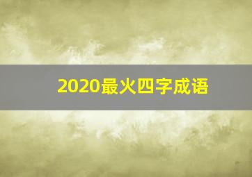 2020最火四字成语