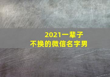 2021一辈子不换的微信名字男