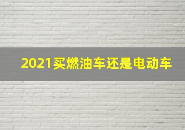 2021买燃油车还是电动车