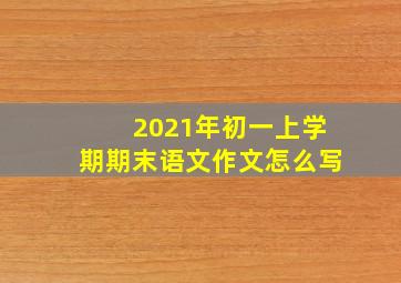 2021年初一上学期期末语文作文怎么写