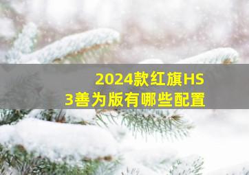 2024款红旗HS3善为版有哪些配置