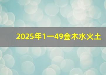 2025年1一49金木水火土