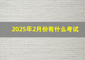 2025年2月份有什么考试