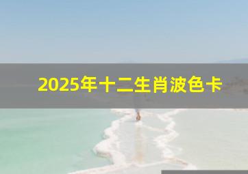 2025年十二生肖波色卡