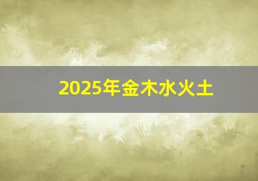 2025年金木水火土