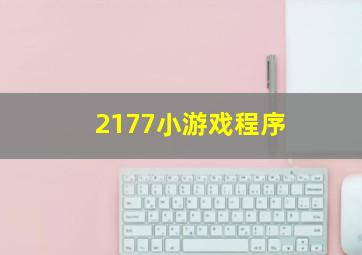 2177小游戏程序