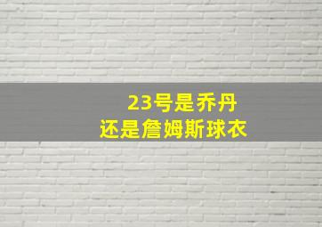 23号是乔丹还是詹姆斯球衣