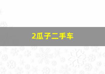 2瓜子二手车