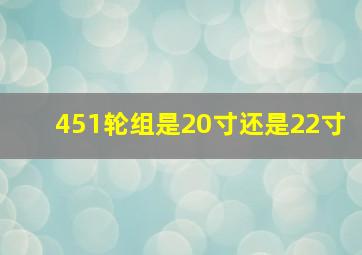 451轮组是20寸还是22寸