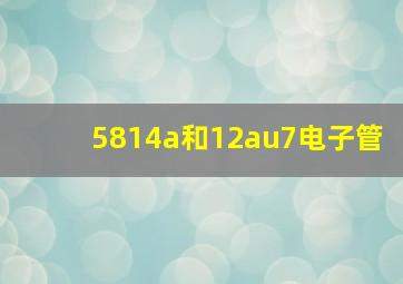 5814a和12au7电子管