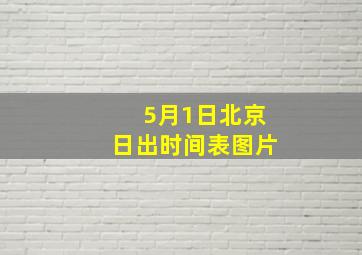 5月1日北京日出时间表图片