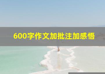 600字作文加批注加感悟