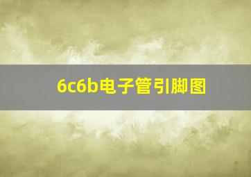 6c6b电子管引脚图