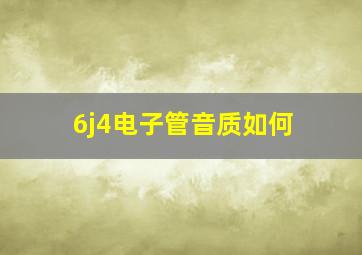 6j4电子管音质如何