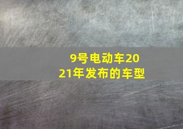 9号电动车2021年发布的车型