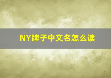 NY牌子中文名怎么读