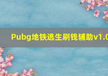 Pubg地铁逃生刷钱辅助v1.0