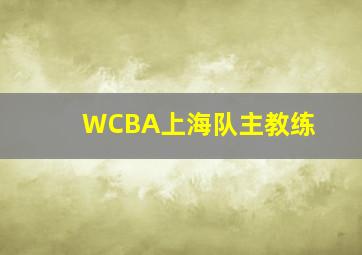 WCBA上海队主教练